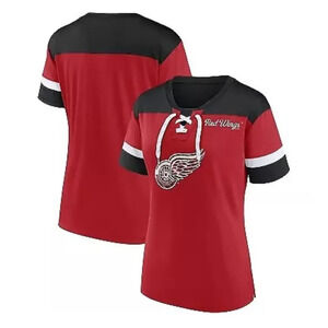 NWT NHL Detroit Red Wings Women's XL V-Neck‎ Fashion Jersey